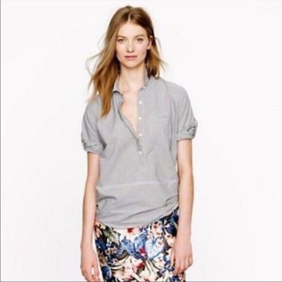 J Crew Women's Boyfriend Popover Stripe Top size 16 - Picture 7 of 7